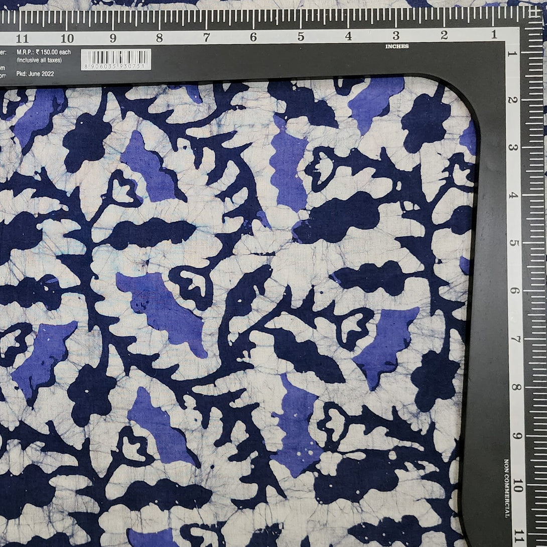 Pure Cotton Moum Batik Purple With Light Purple Jungle Leaves Jaal Han ...