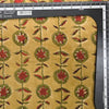 Pure Cotton Jaipuri Mustard With Red And Green Flower Creeper Hand Block Print Fabric