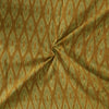 Pure Cotton Mustard Ikkat With Light Grey Weaves Woven Fabric
