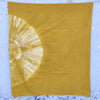 ( PreCut 2.60 Meter ) Pure Cotton Mustard With White Shibori Side Design Tie And Dye Fabric