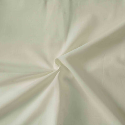 Pure Cotton Plain Creamish  White Fabric