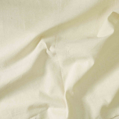 ( Pre-Cut 1.25 Meter ) Pure Cotton Plain White Hand Woven Fabric