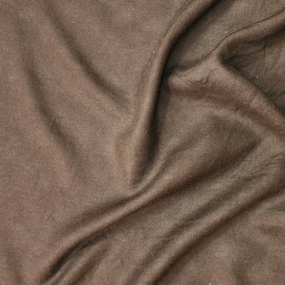 ( Pre-Cut 0.95 Meter ) Pure Cotton Rayon Dark Brown Hand Woven Fabric