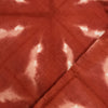 ( 2.5 Meter Fabric ) Pure Cotton Rust With Cream Hand Tie And  Dyed Fabric