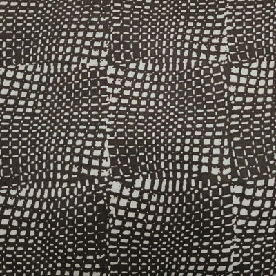 Pure Cotton Screen Print Dark Grey Small Checks  Design Print Fabric