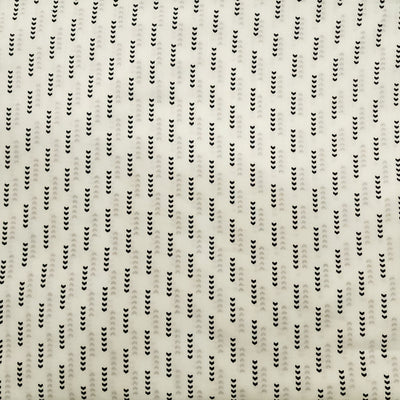 Pure Cotton Screen Print White With Black Arrow Design Print Fabric