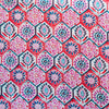 ( Blouse Piece 0.80 Meter ) Pure Cotton Screen Print With Shades Of Pink And Red Print Fabric