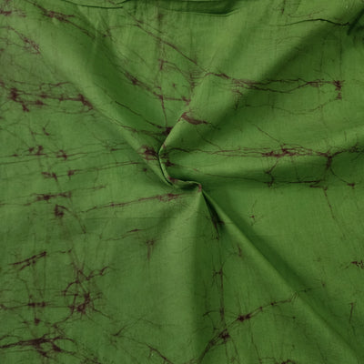 Pure Cotton Shibori Green With Black Tie And Dye Fabric