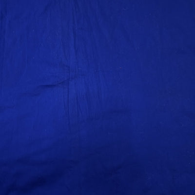 ( Pre-Cut 1.30 Meter ) Pure Cotton Silk Blue Hand Woven Fabric