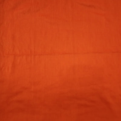 ( Pre-Cut 1.30 Meter ) Pure Cotton Silk Orange Hand Woven Fabric