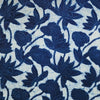 Pure Cotton Special Akola  Indigo Wild Flower Jaal Hand Block Print Fabric