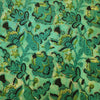 Pure Cotton Vanaspati Mint Green Wild Jungle Flower Hand Block Print Fabric
