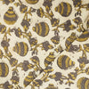 Pure Cotton Vanaspati Sandy Brown With Mataka Jaal Hand Block Print Fabric