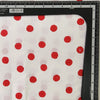 Pure Cotton Dabu White And Red Polka Dots Hand Block Print Fabric