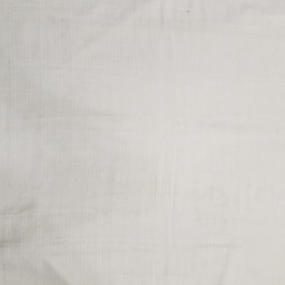 (Pre-Cut 1.55 Meter )Pure Cotton White  Handloom Plain Double Stripes Fabric