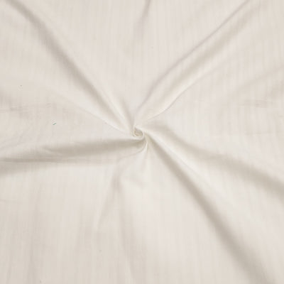 Pure Cotton Plain White Stripes Fabric