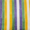 ( Pre-Cut 0.80 Meter ) Pure Cotton White With Green And Yellow And Purple Stripes Jaipuri Hand Block Print Fabric