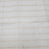 ( Pre-Cut 1.15 Meter ) Pure Cotton White With Light Brown Intricate Design Hand Woven Fabric