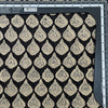 Pure Mul Cotton Kalamkari Black With Cream Heart Intricate Design Hand Block Print Fabric
