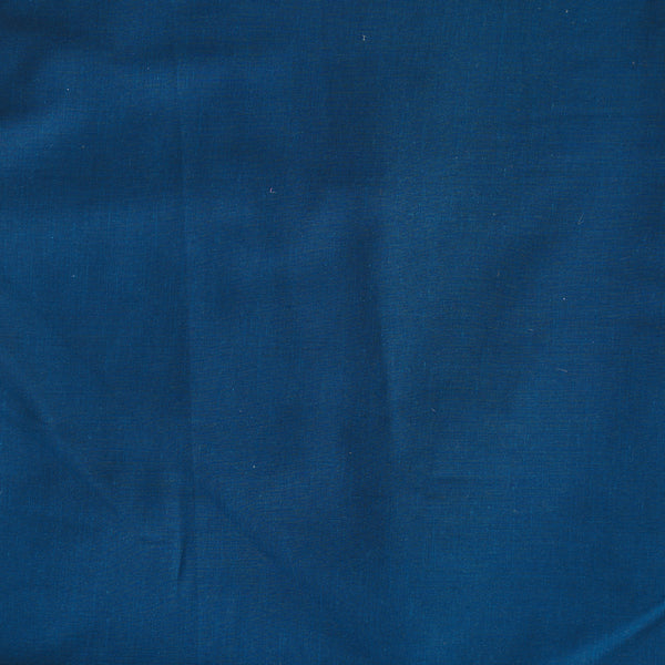 (PRE-CUT  1.10 METER) Pure Slub Cotton Prussian Blue