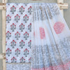 ROZANA -Pure Cotton White With Red And Grey Flower Motif Top And White And Grey Bottom And Cotton Dupatta