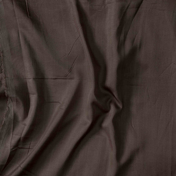 Satin Linen Dark Coffee Hand Woven Fabric