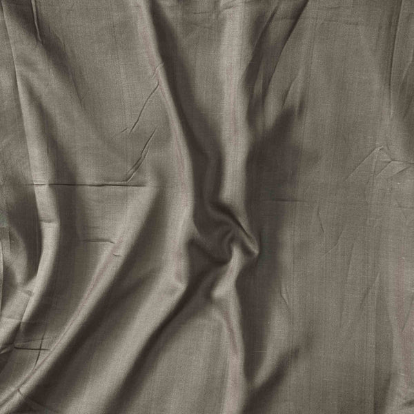 Satin Linen Grey Hand Woven Fabric