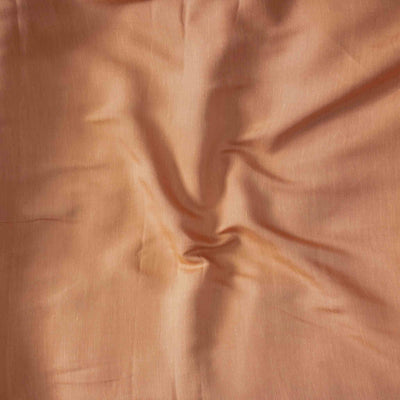 Satin Linen Light Orange Hand Woven Fabric