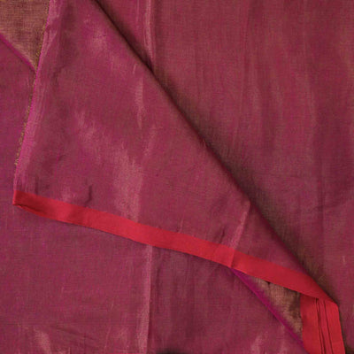 ( Pre-Cut 1 Meter ) Tissue Plain Pink Hand Woven Fabric