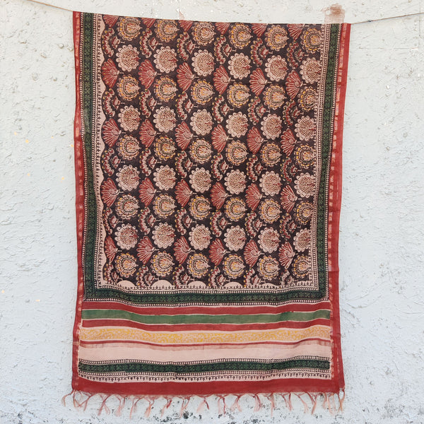 VASUNDARA - Chanderi Jahota Peacock Dupatta