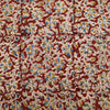 Pure Cotton Kalamkari Rust With Mustard Blue Floral Jaal Hand Block Print Fabric