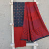 AAHANA - Pure Cotton Ajrak Small Mirror Work Top With Plain Bottom And A Beautiful Printed Dupatta Blue Stars