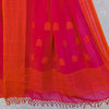 AASAWARI - Pure Cotton Pink Orange Manipur Inspired Bengal Weave Handwoven Saree