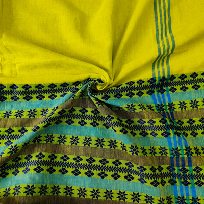 AASAWARI - Pure Mercerised Cotton With Manipuri thread Weave Saree Light Green