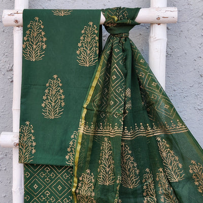 ABHILASHA - Pure Cotton Simple Everyday Wear Jaipuri Set Kota Dupatta