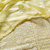 APPLIQUE QUEEN - Pure Cotton Monochrome Applique Suit Sets Pastel Yellow