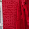 APPLIQUE QUEEN - Pure Cotton Monochrome Applique Suit Sets Red