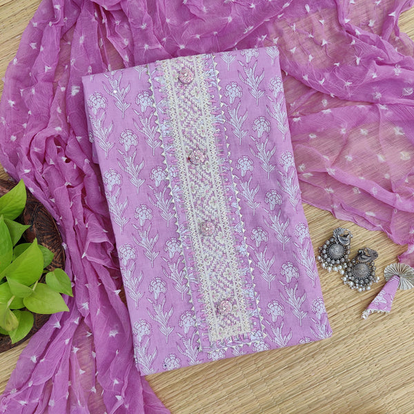 ASIMA- Simple Pastel Lavender Everyday Wear Set