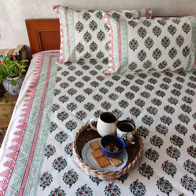 Aadhya Pure Cotton Jaipuri Double Bedsheet