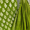 BATIK - Pure Cotton Green Batik Top And Bottom With Constrast Tassle Dupatta Everyday Wear Set