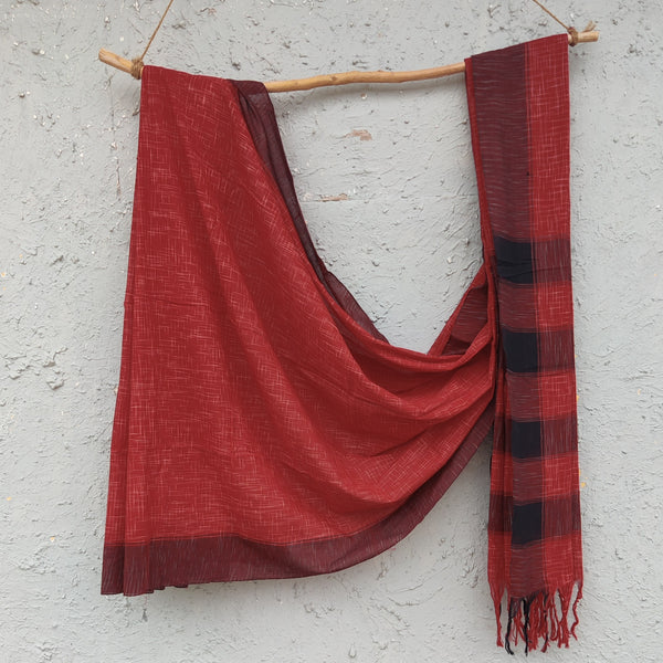 BENGAL TRIBES - Shades Of Rust Pure Cotton Saree