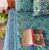 Bagh-e-Khoobsurat Blue Pure Cotton Jaipuri Double Bedsheet
