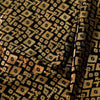 Banarasi Brocade Black With Gold Geometric All Over Pattern Woven Fabric