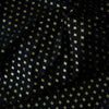 Banarasi Brocade Black With Tiny Gold Four Petal Buttis Woven Fabric