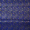 Banarasi Brocade Blue With Gold Zari All Over Tiny Flower Jaal Woven Fabric