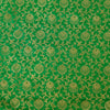 Banarasi Brocade Green With Gold Zari Jaal Woven Fabric