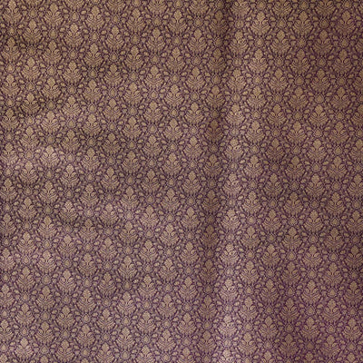 Banarasi Brocade Kashmiri Royal Vintage Fabric Purple