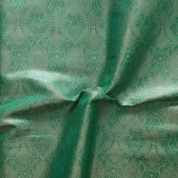 Banarasi Brocade Kashmiri Royal Vintage Fabric Sea Green