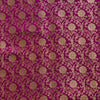 Banarasi Brocade Pink With Gold Zari All Over Flower Bud Jaal Woven Fabric