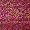 Banarasi Brocade Pink With Gold Zari All Over Tiny Flower Jaal Woven Fabric